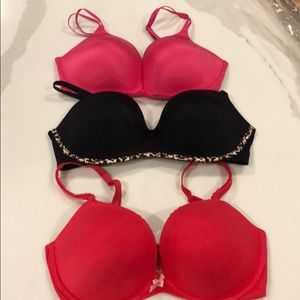 Victoria’s Secret Bras. Sold as a lot of 3. 36D